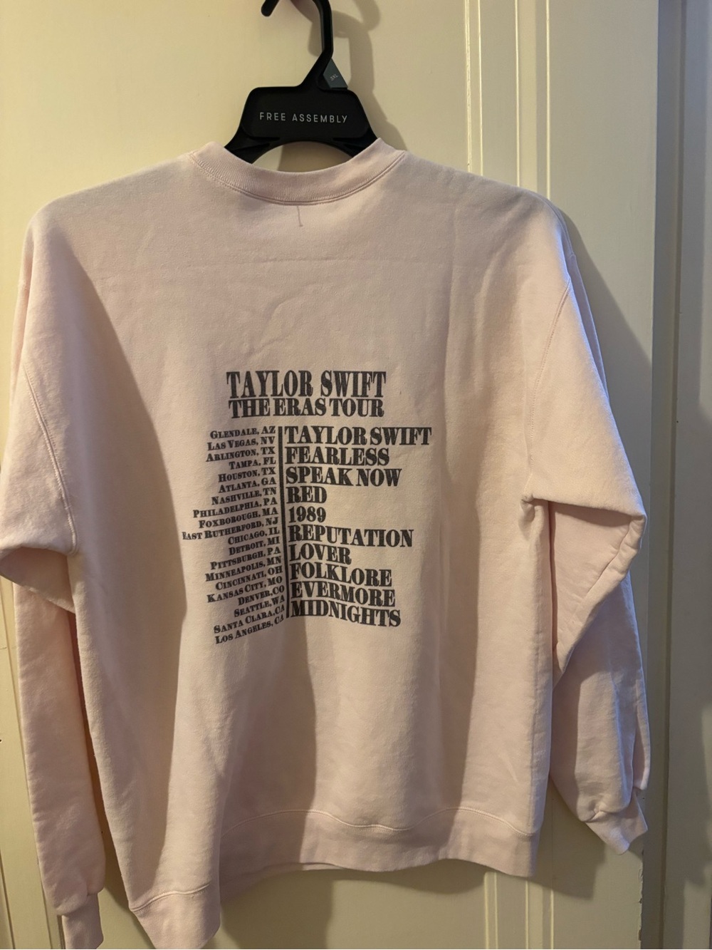 Taylor Swift Pale Pink The Eras Tour Pullover Sweatshirt - Picture 8 of 8